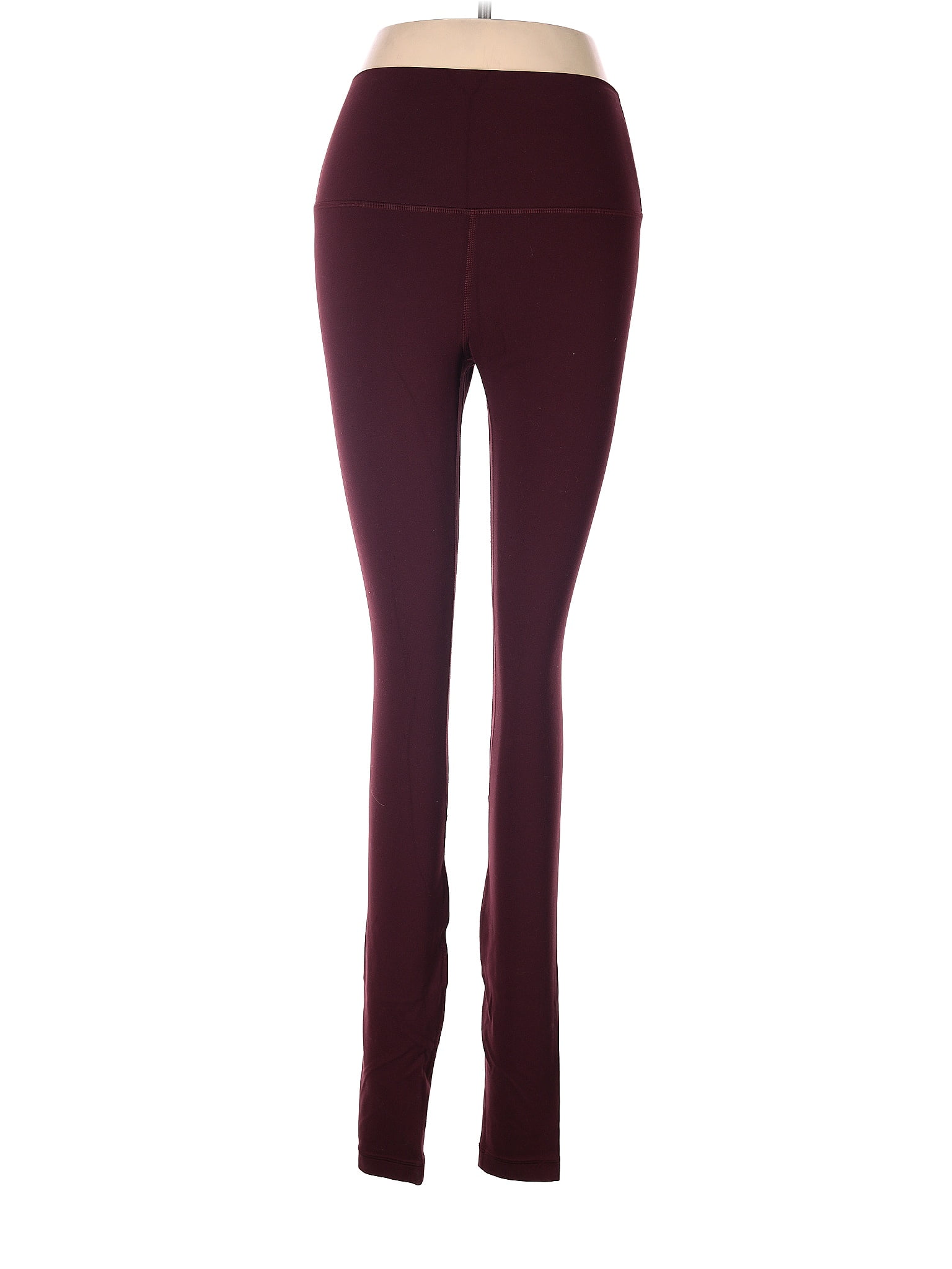 Lululemon Athletica Solid Maroon Burgundy Active Pants Size 10 - 46% off