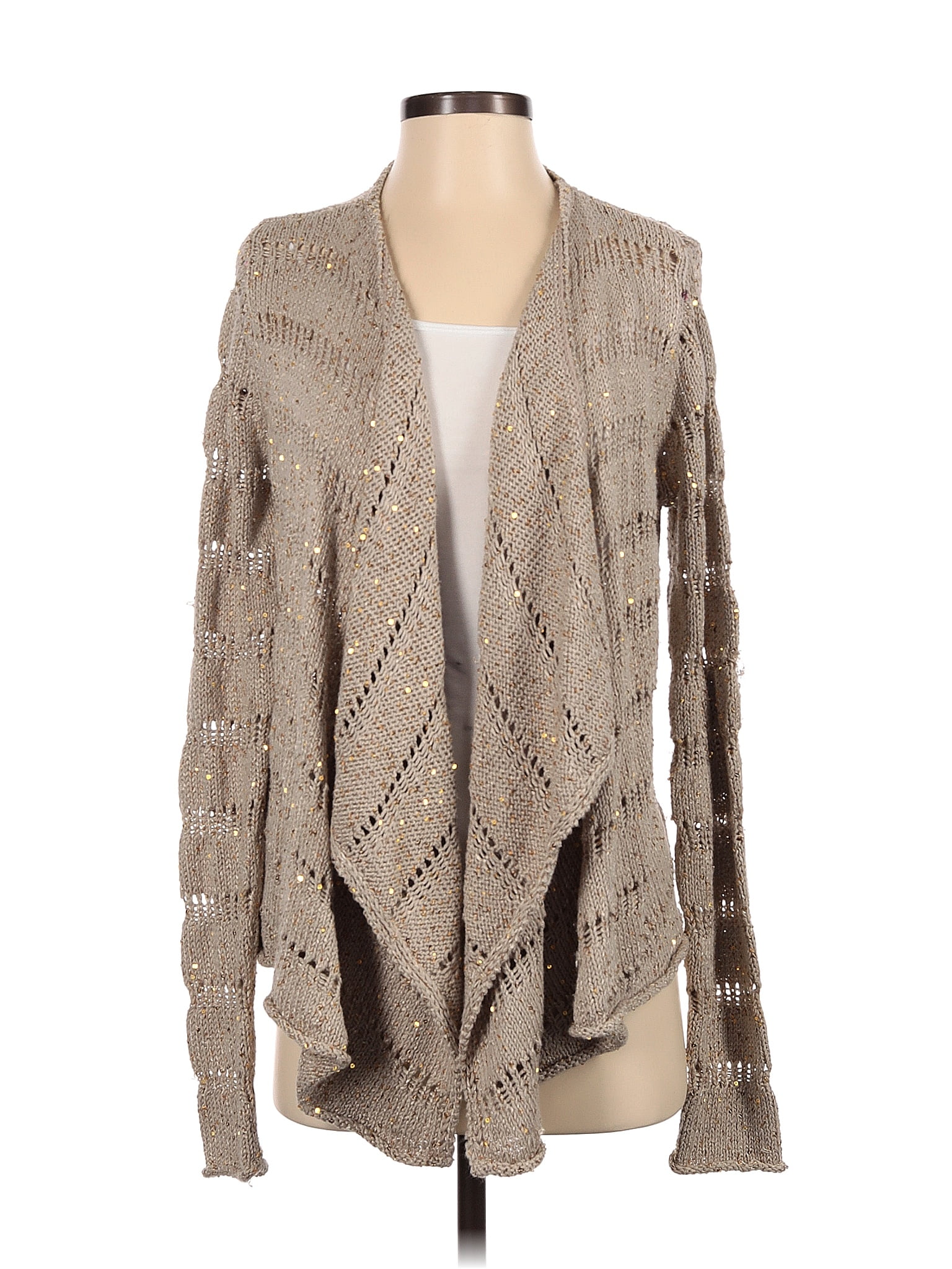 Splendid Cardigan Splendid Color Block Tan Cardigan Size S - 75% off | thredUP
