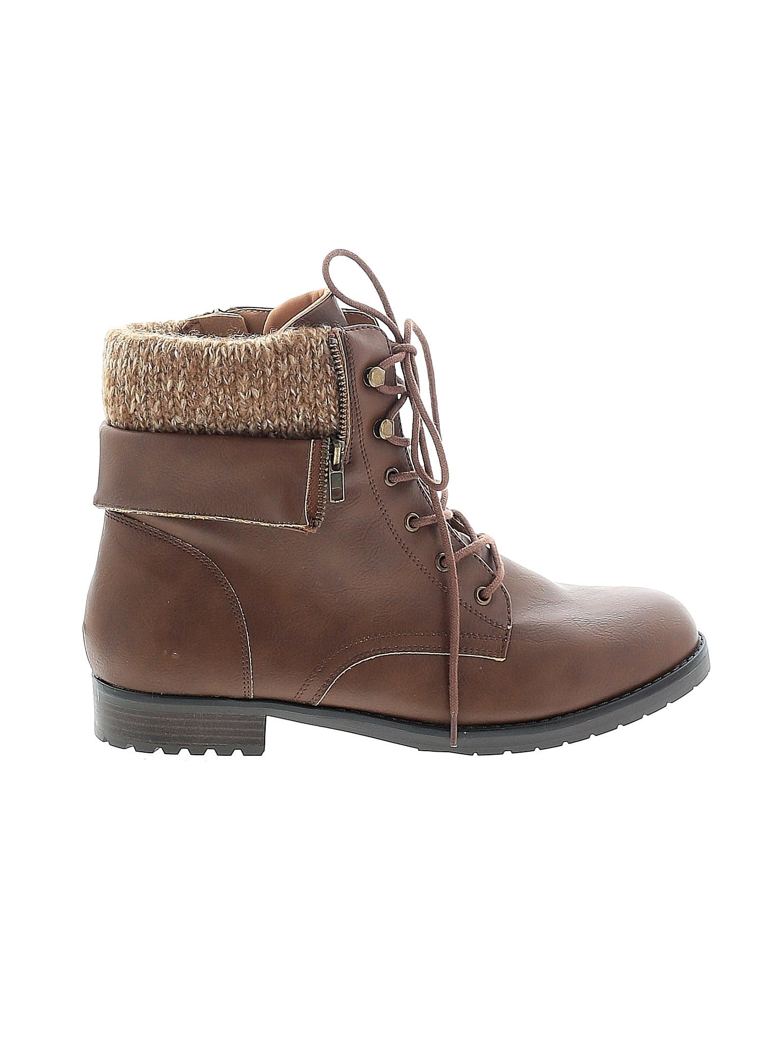Bottes Torrid Marron Haut à Talons Pour Femme - Taille 7, Occasion, Style Bootie En Microfibre