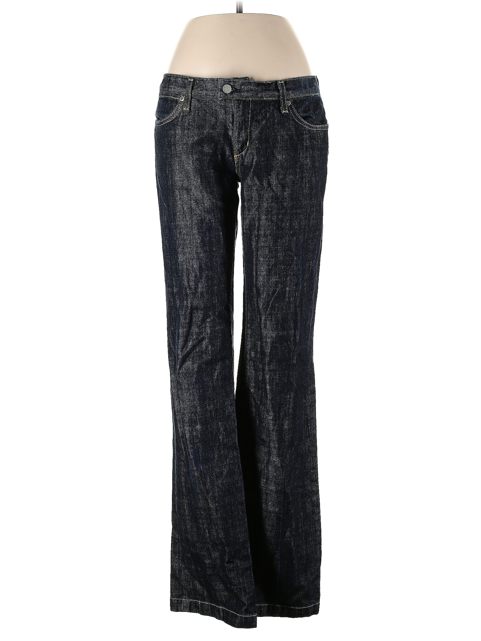 Paper Denum Paper Denim & Cloth 100% Cotton Solid Blue Jeans 31 Waist - 78% off ...