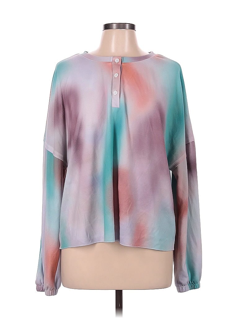 Unbranded Tie-dye Ombre Teal Pullover Sweater Size M - photo 1