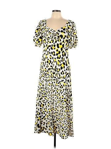 Diane von furstenberg 2024 yellow leopard dress