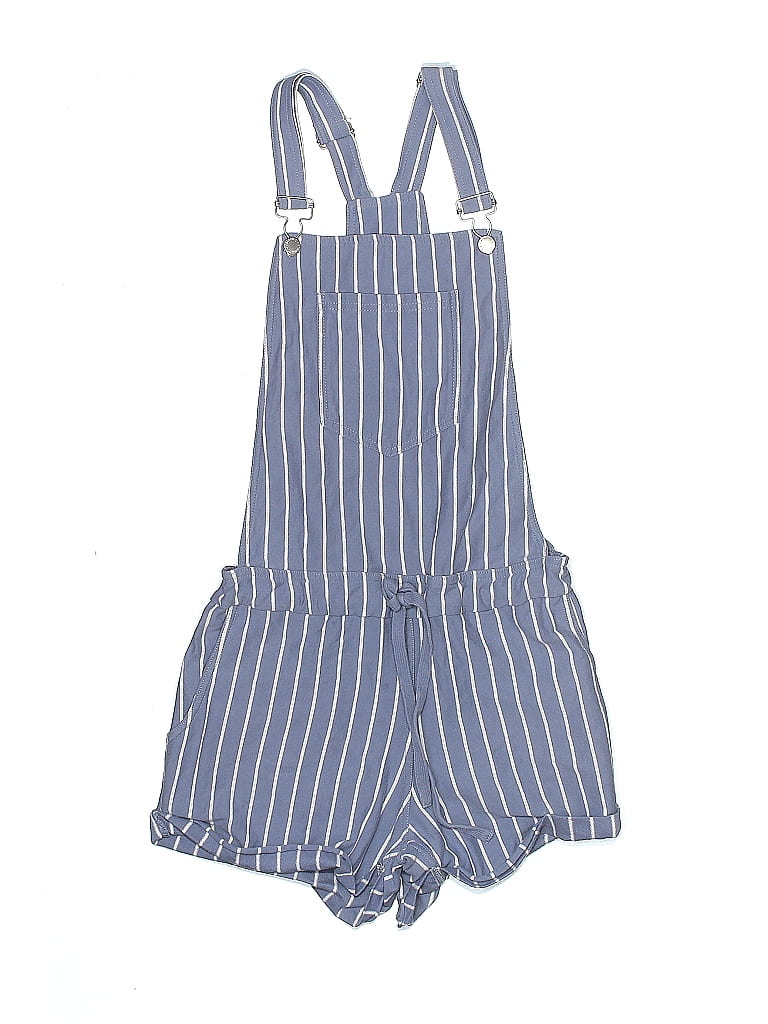 Z Supply Stripes Blue Overall Shorts Size M 41 off thredUP