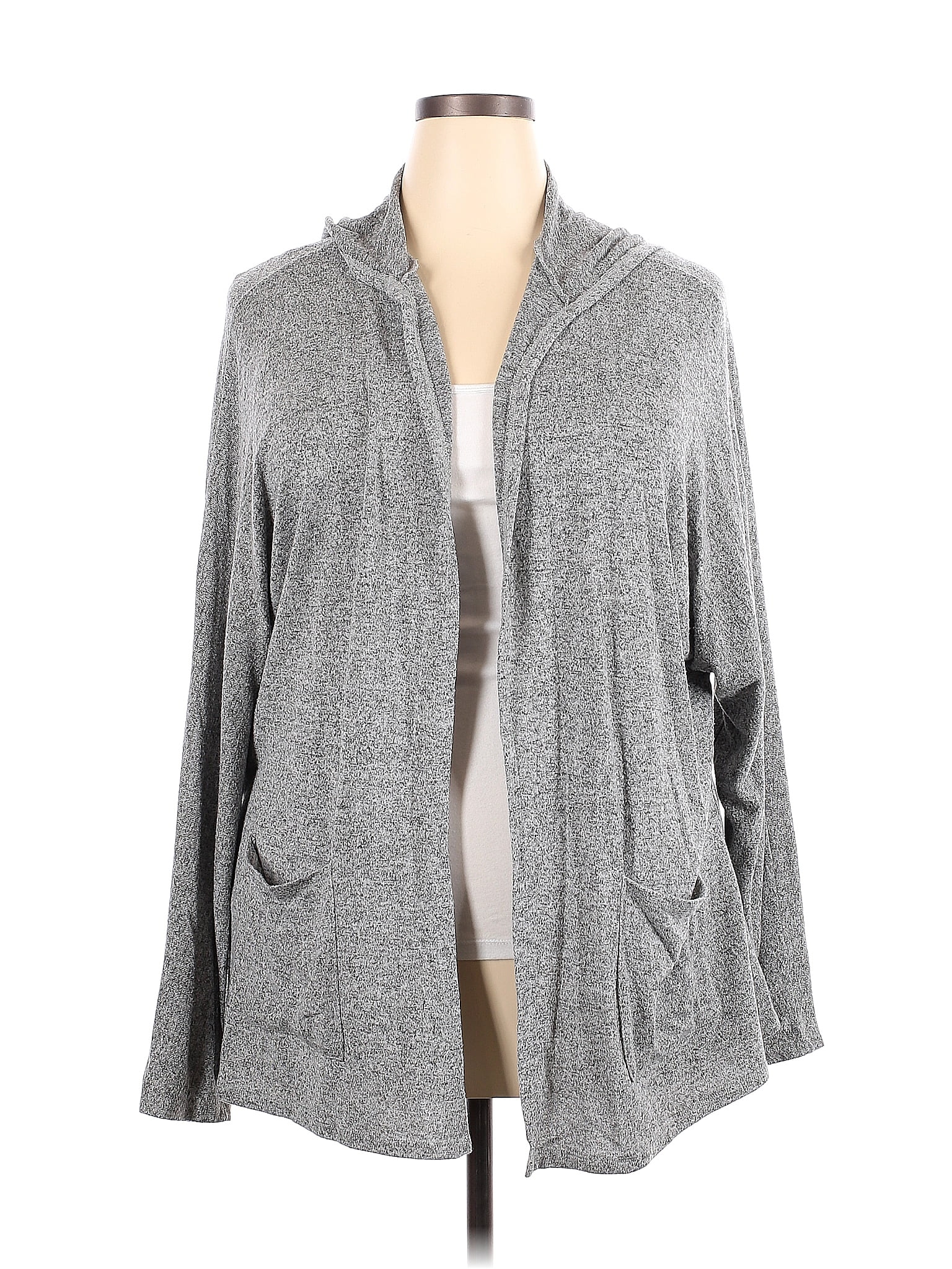 Cardigan Gris Douillet American Eagle - Taille XS (Juniors) - Laine Mélangée - Occasion TB état