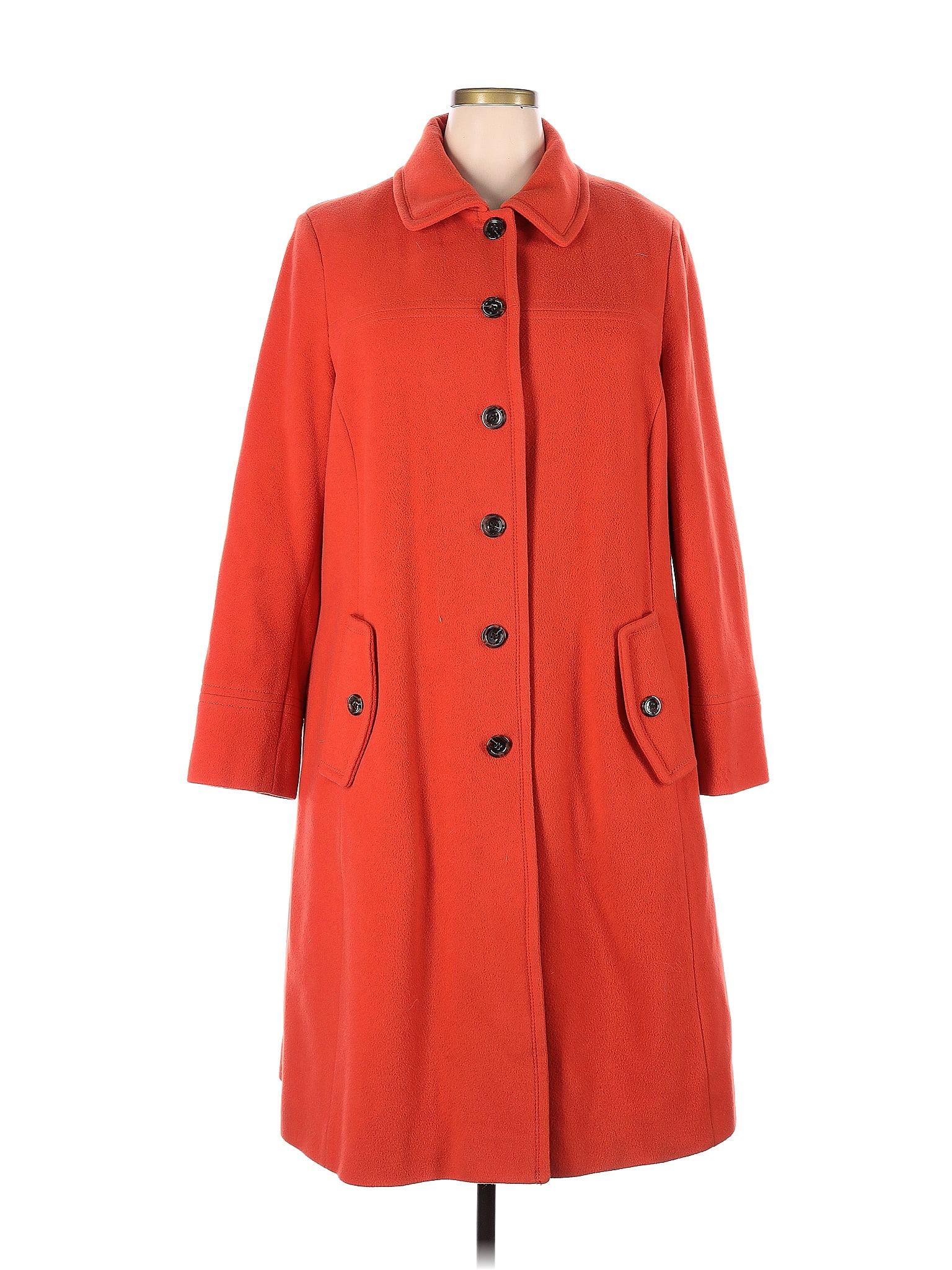 Lands' End Solid Burnt Orange Red Jacket Size 20 (Plus) 64 off thredUP