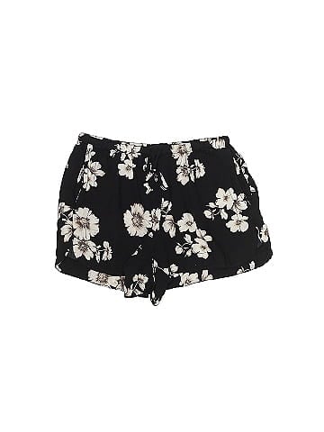 Brandy Melville Floral Black Shorts One Size - 47% off