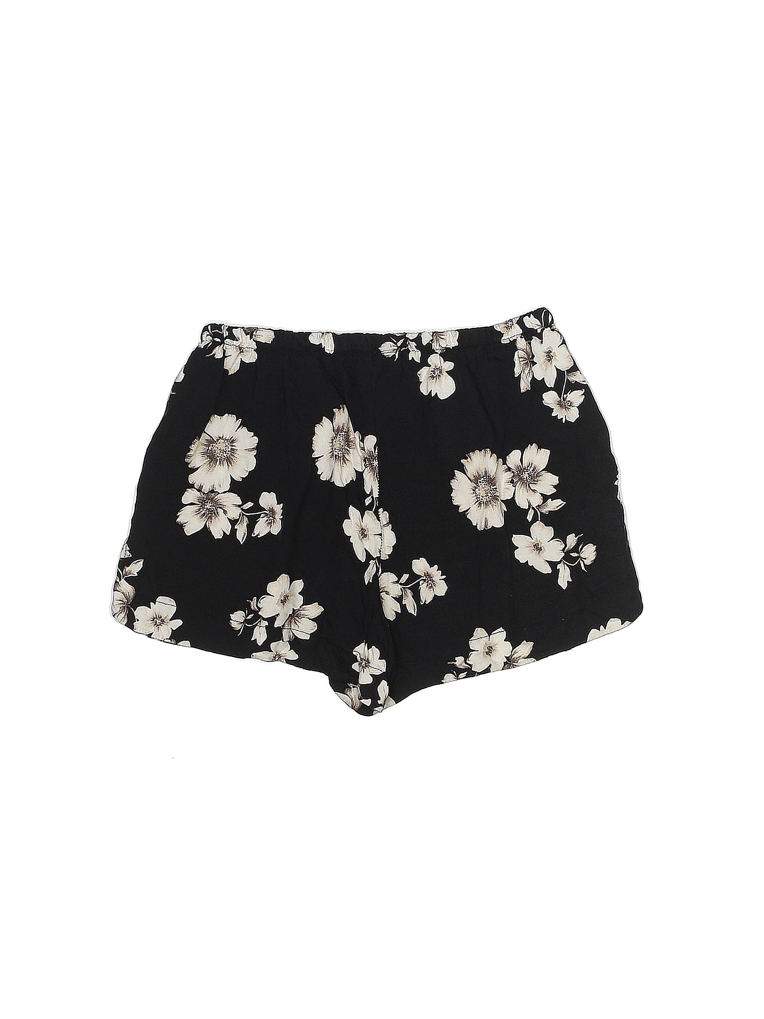 Brandy Melville Floral Black Shorts One Size - 47% off