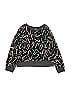 Gap 100% Polyester Snake Print Acid Wash Print Graphic Paint Splatter Print Black Pullover Sweater Size 14 - 16 - photo 1
