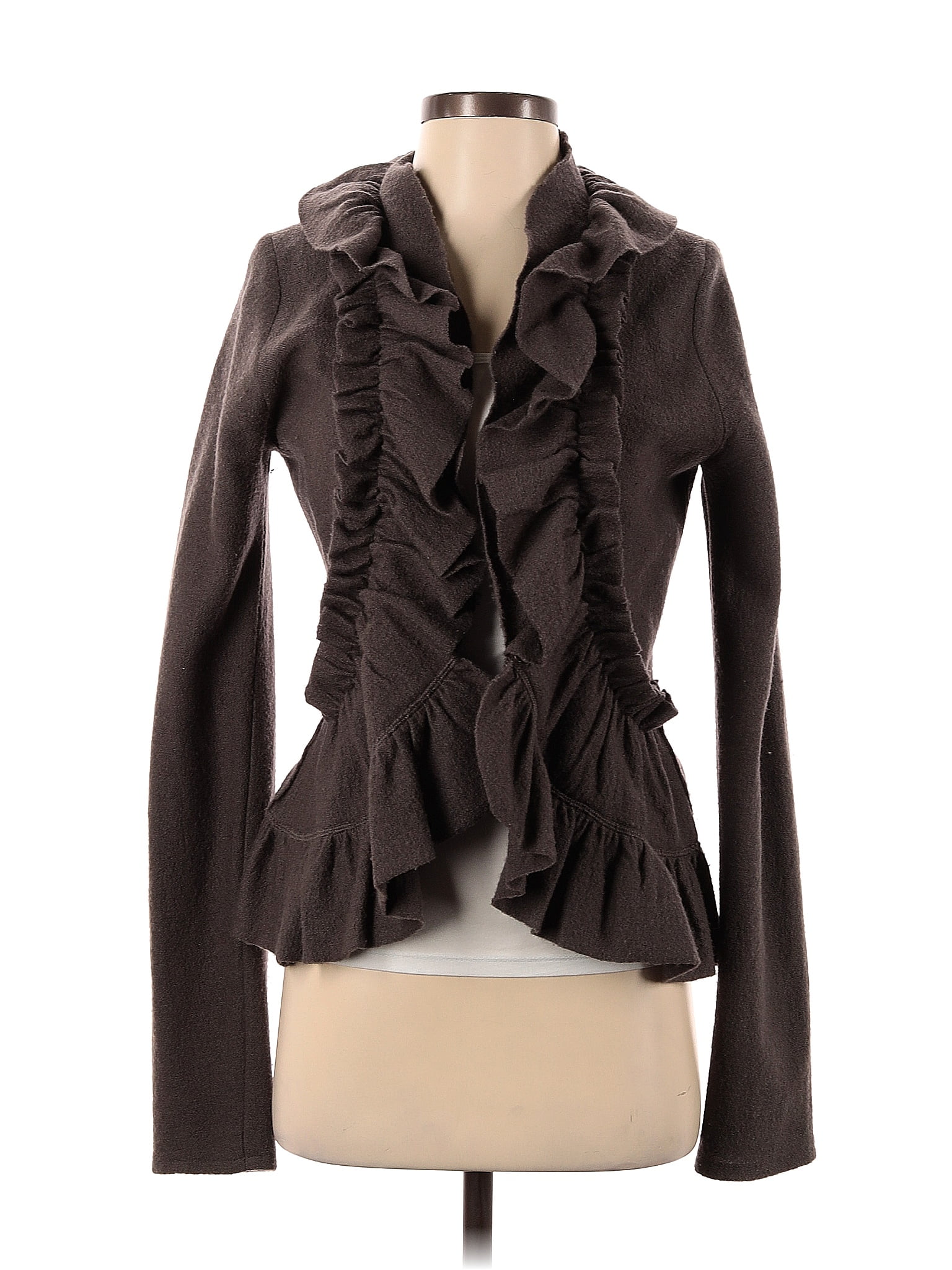 Charlie & Robin 100% Wool Solid Brown Wool Cardigan Size S - 79% off ...