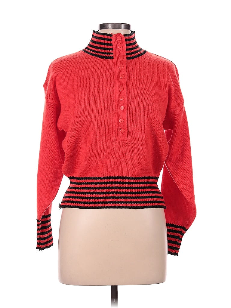 Nicole Curie 100% Acrylic Stripes Red Zip Up Hoodie Size M - 60% off ...