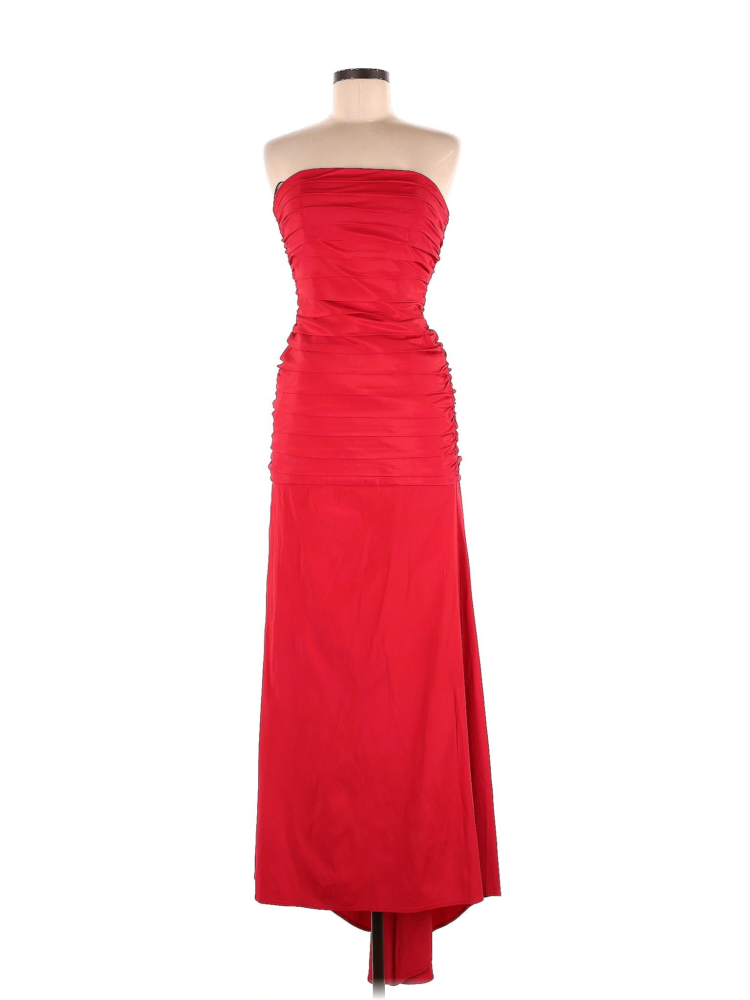 ABS Evening by Allen Schwartz Solid Red Cocktail Dress Size 6 62 off