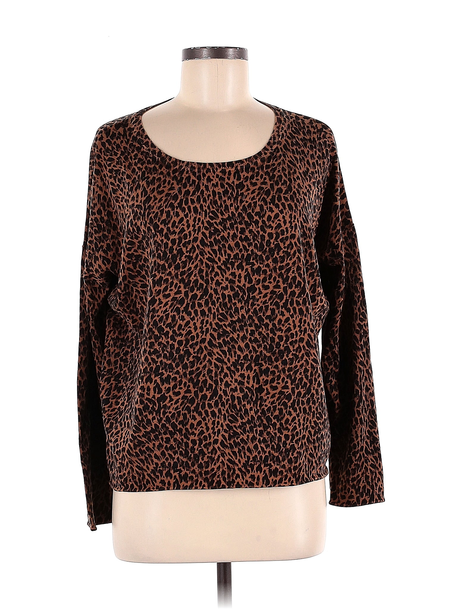 Garnet Hill Color Block Leopard Print Brown Sweatshirt Size M - 77% off ...