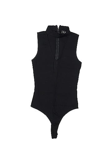 Lulus Solid Black Bodysuit Size S - 62% off