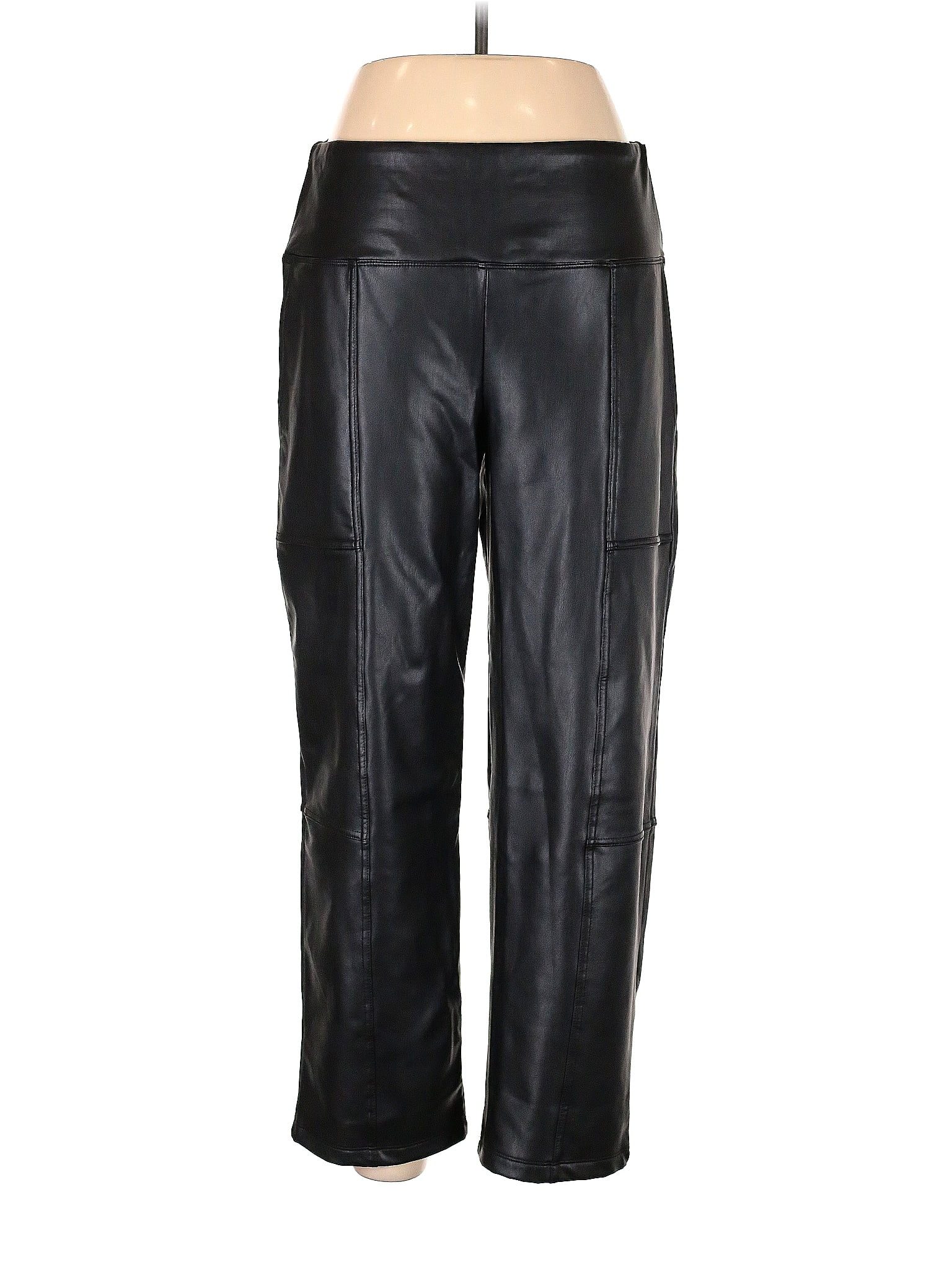 Nille Rw Coated 7 8 Pants Black