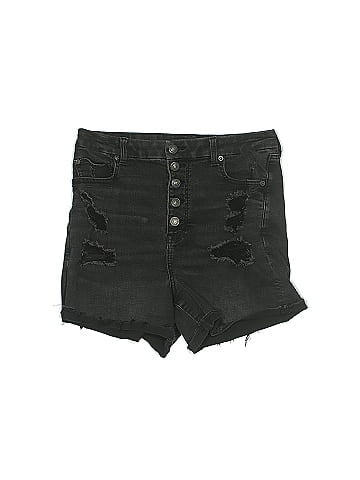 American eagle black distressed on sale shorts