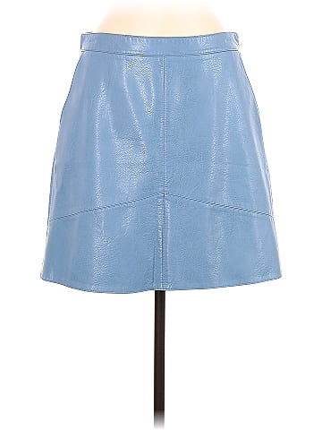 Blue leather skirt clearance zara