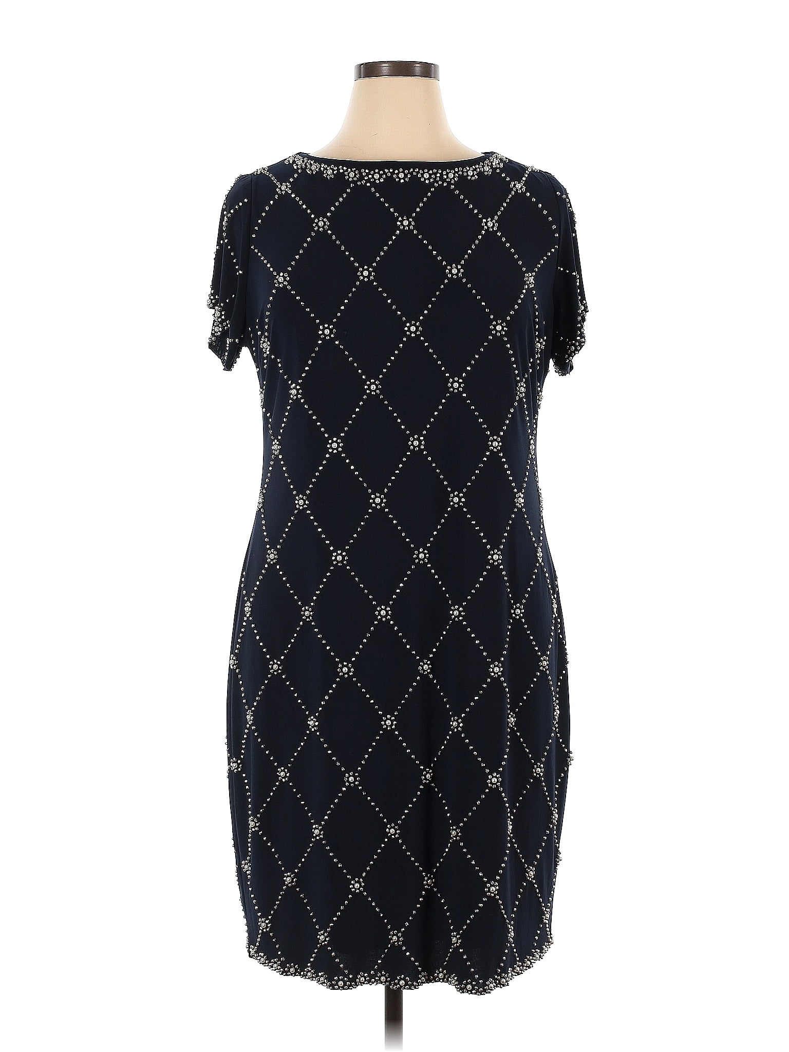 Robe Cocktail Betsy & Adam - Taille 6 - Noir Et Blanc, Style Bulle, Dos Nu - Neuf Avec étiquette