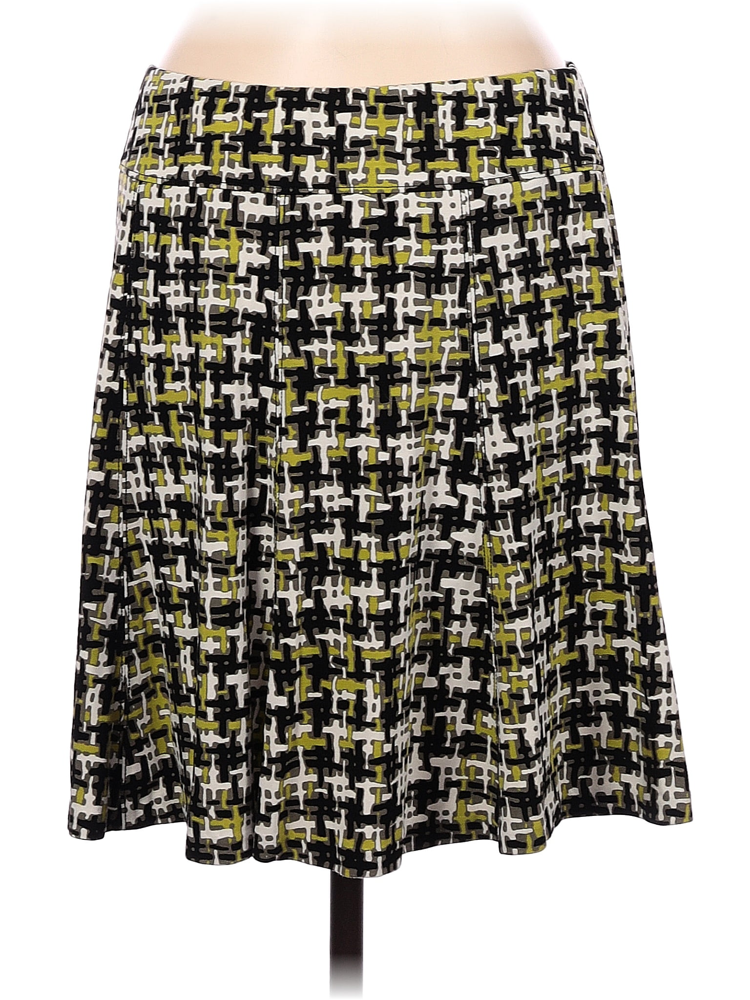 J. McLaughlin Plaid Multi Color Yellow Casual Skirt Size M - 77% off