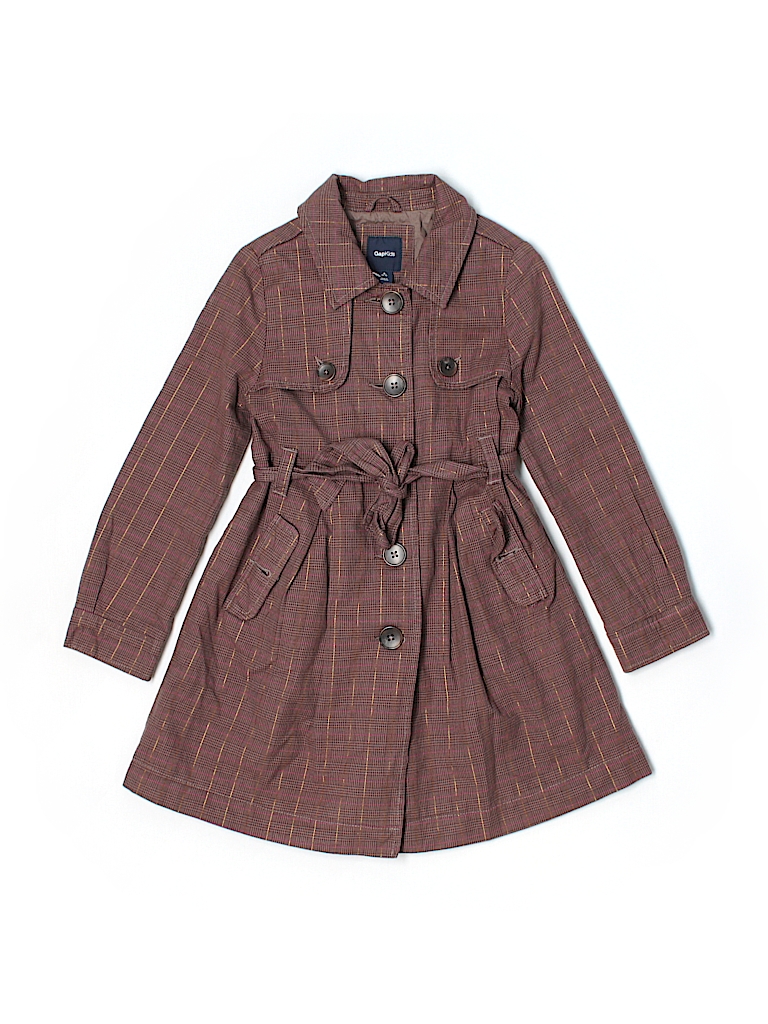 Gap Kids 100% Cotton Print Brown Coat Size 7 - 86% off | thredUP