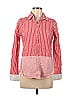 Gap 100% Cotton Color Block Stripes Red Long Sleeve Button-Down Shirt Size M - photo 1