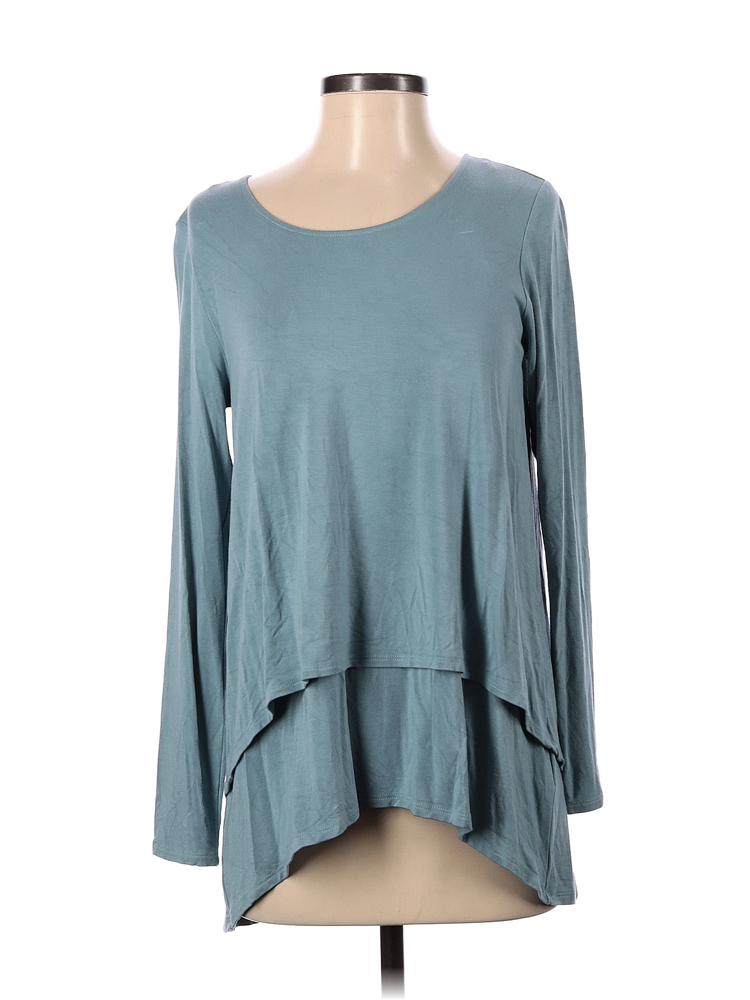 Soft Surroundings Solid Teal Long Sleeve Blouse Size S 74 Off Thredup