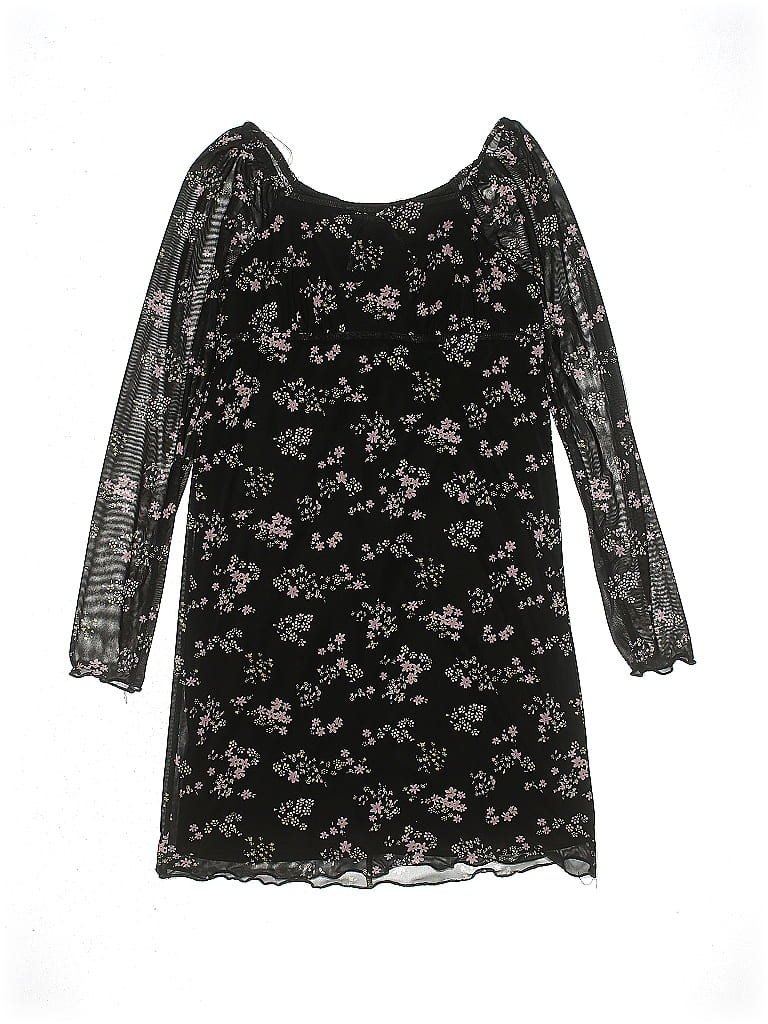 Robe Longue Florale AGB Byer California - Taille L - Noir à Fleurs - Occasion