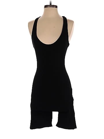 Naked Wardrobe Color Block Solid Black Romper Size XL - 58% off