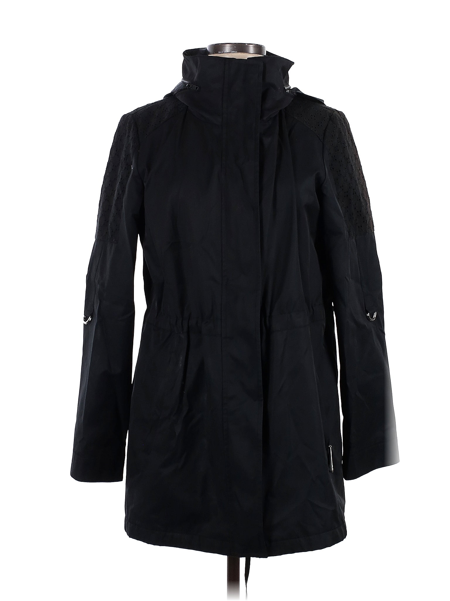 Betsey Johnson Solid Black Coat Size M - 71% off | thredUP