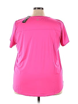 Zelos Solid Pink Short Sleeve T-Shirt Size 1X (Plus) - 63% off