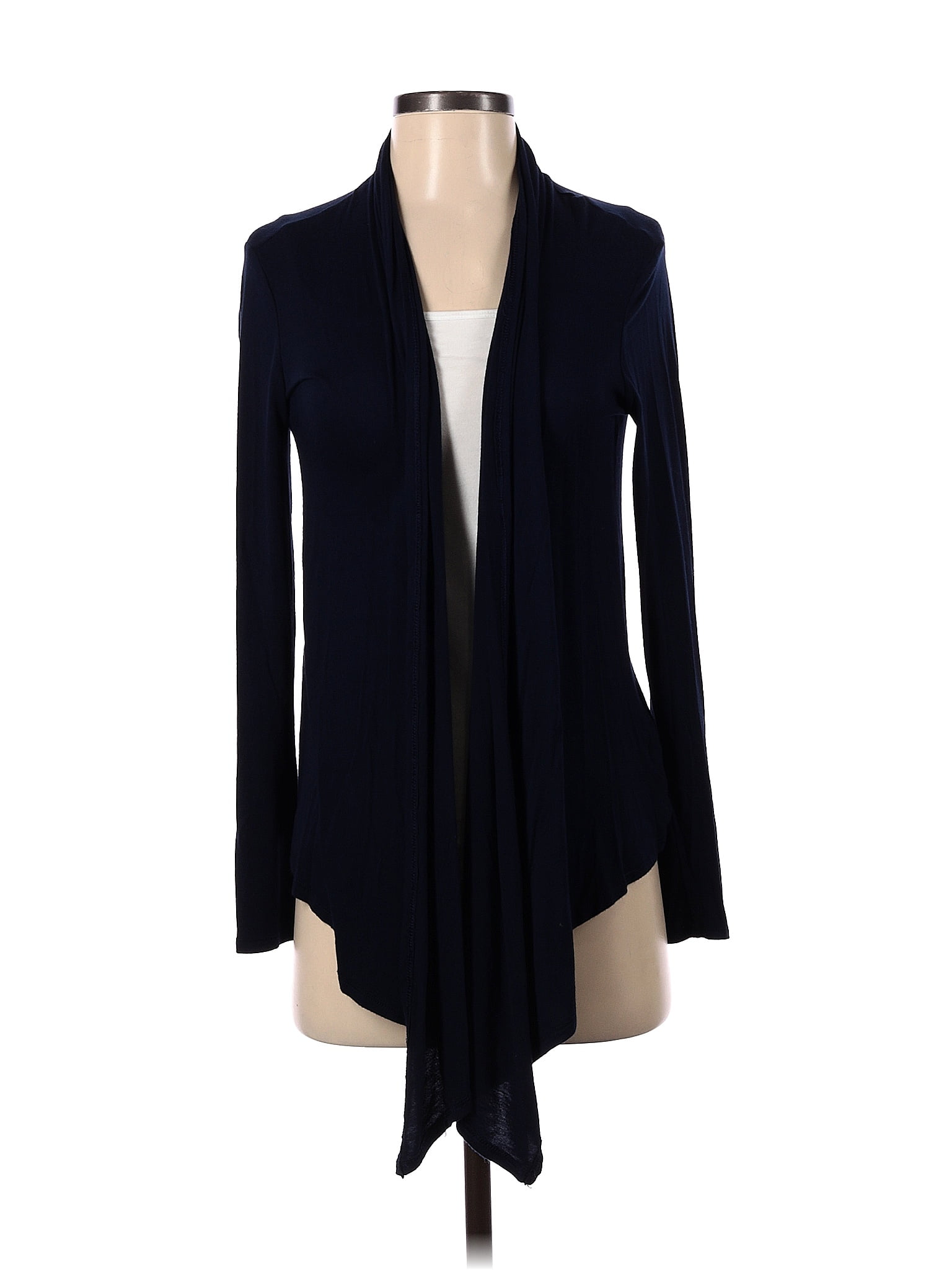 Ellen Tracy Color Block Solid Navy Blue Cardigan Size S - 74% off | thredUP