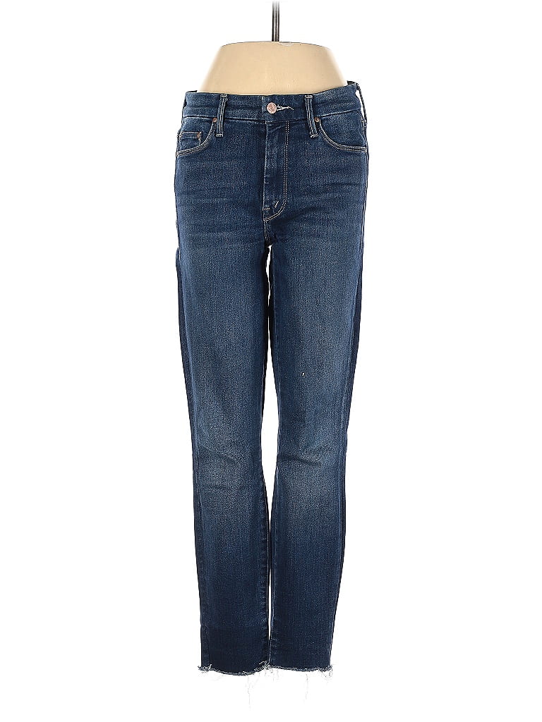 Mother Solid Blue Jeans 27 Waist - 75% off | thredUP