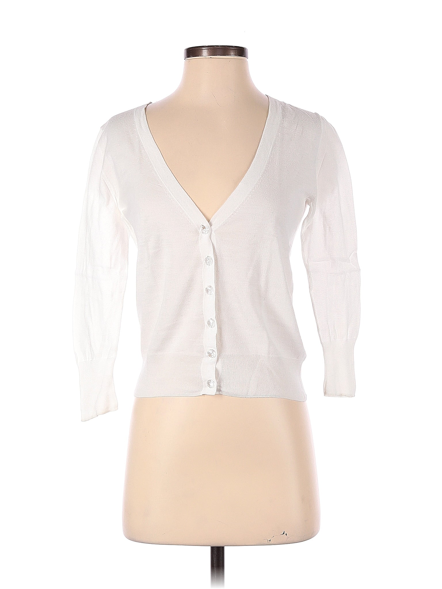 J.Crew 100 Cotton White Cardigan Size S 76 off ThredUp