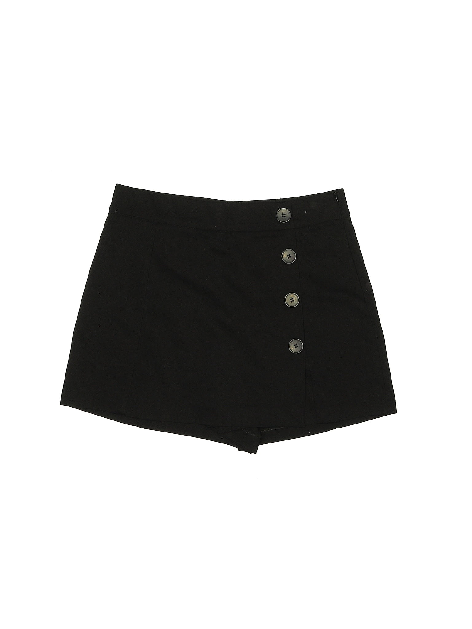 Zara Trf Solid Black Skort Size M 56 Off Thredup