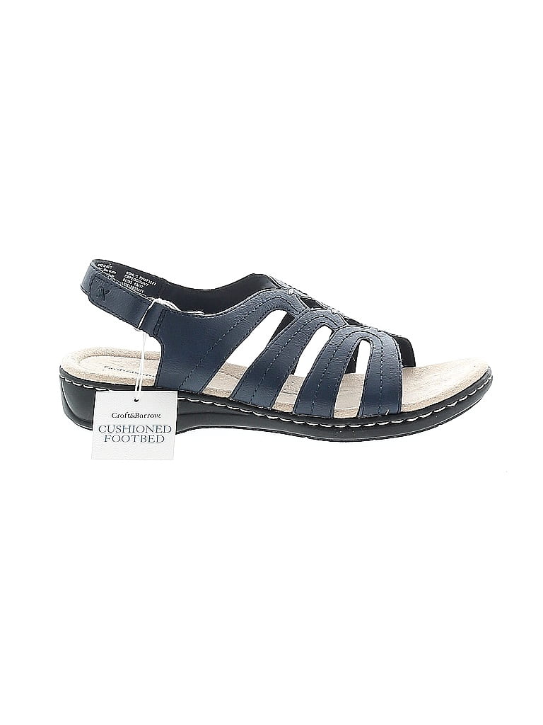 Croft & Barrow Solid Blue Sandals Size 10 51 off thredUP
