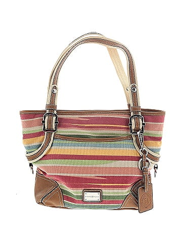 Etienne Aigner Stripes Multi Color Brown Tote One Size 75 off