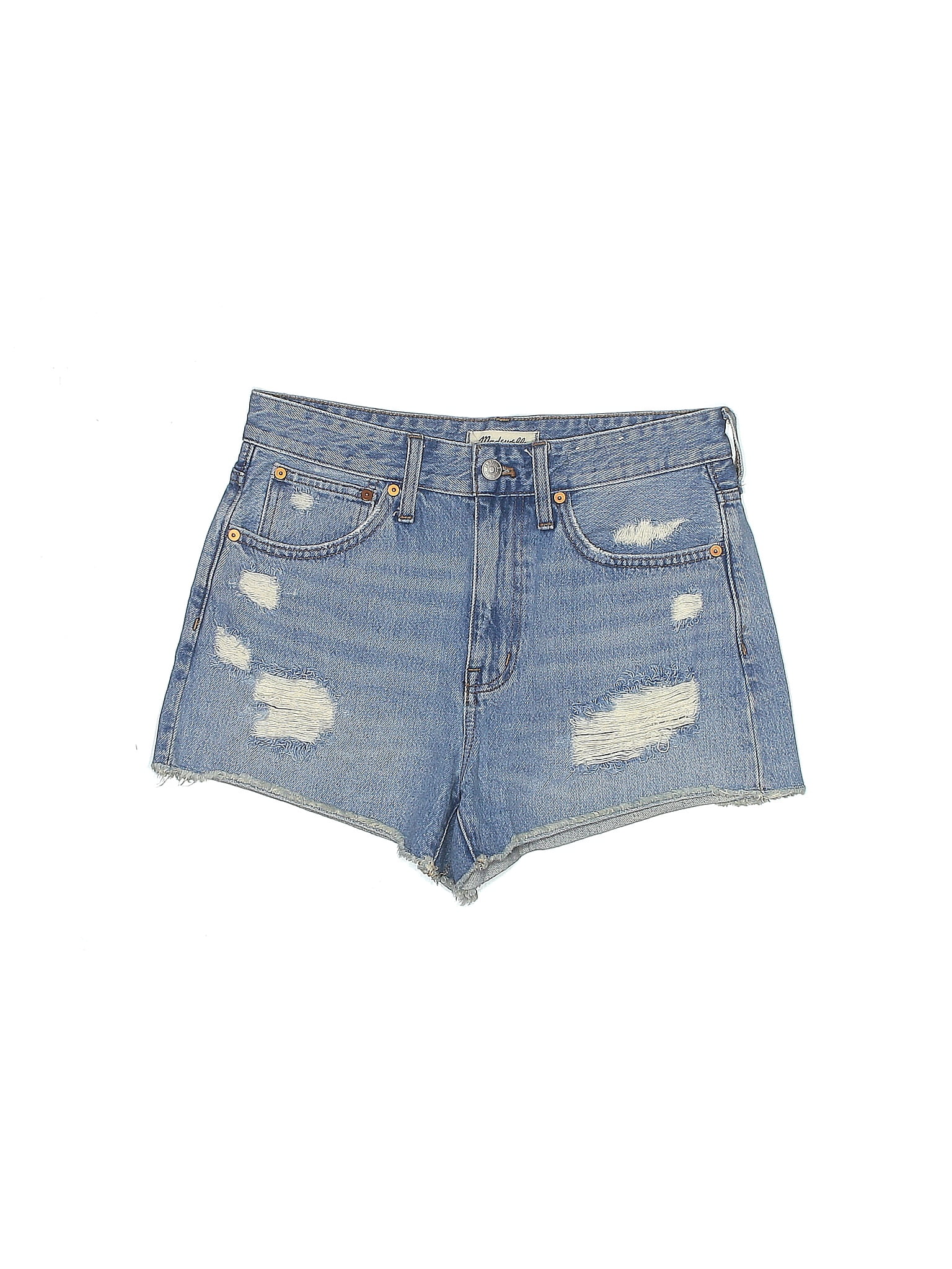 Madewell 100% Cotton Solid Blue Denim Shorts 26 Waist - 75% off