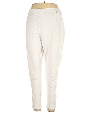 Woman Within White Ivory Leggings Size 22 (1X) (Plus) - 56% off