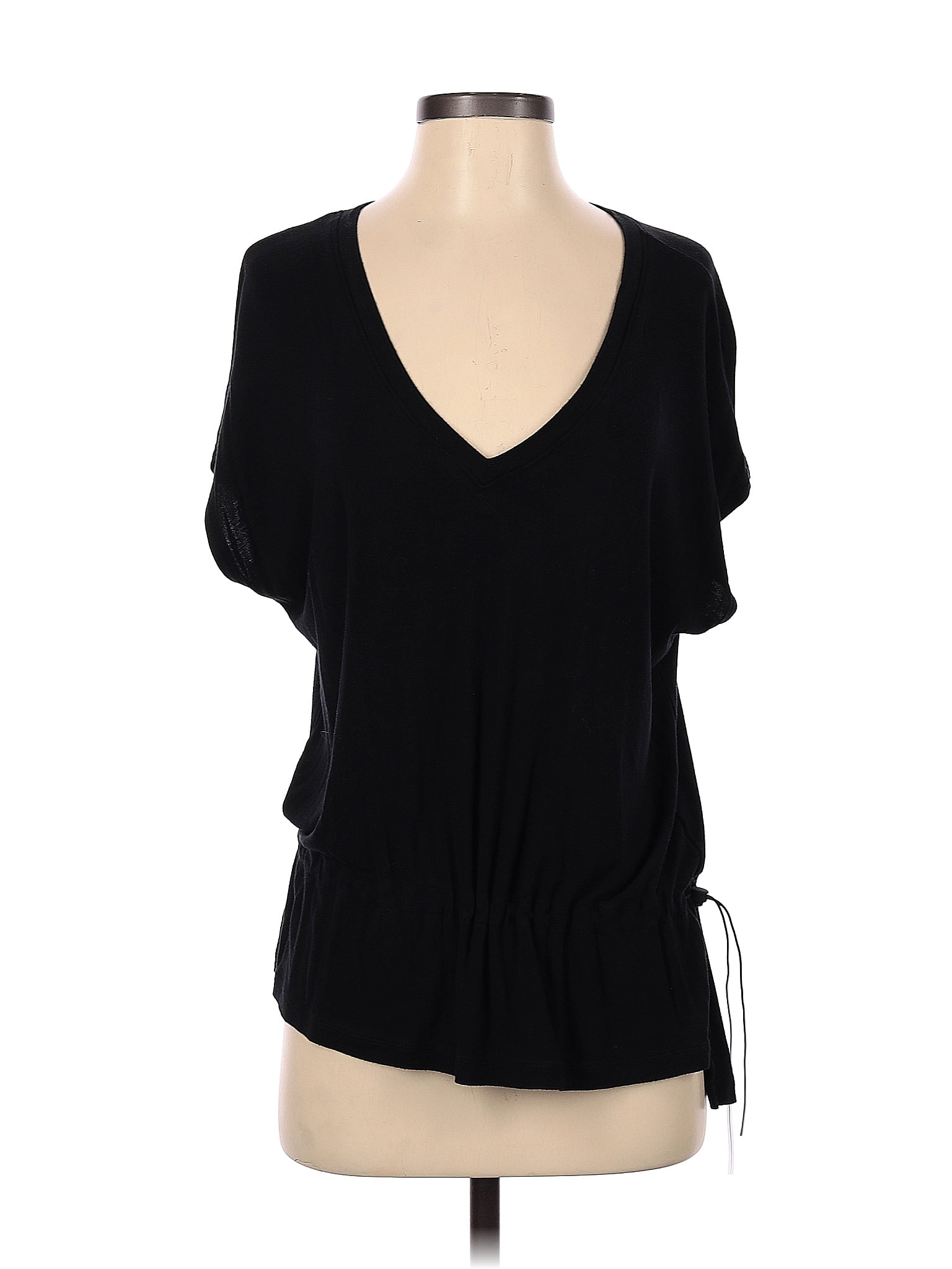 Cabi Solid Black Short Sleeve Blouse Size S 47 Off Thredup