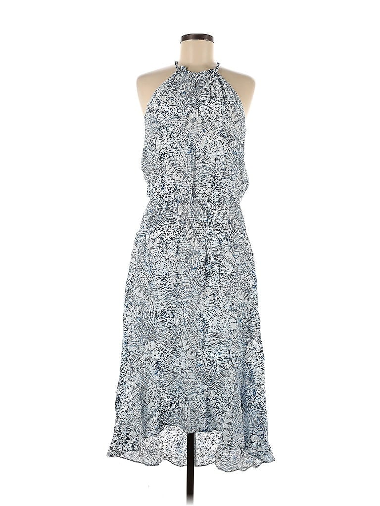 Parker 100% Silk Multi Color Blue Casual Dress Size M - 77% off | thredUP