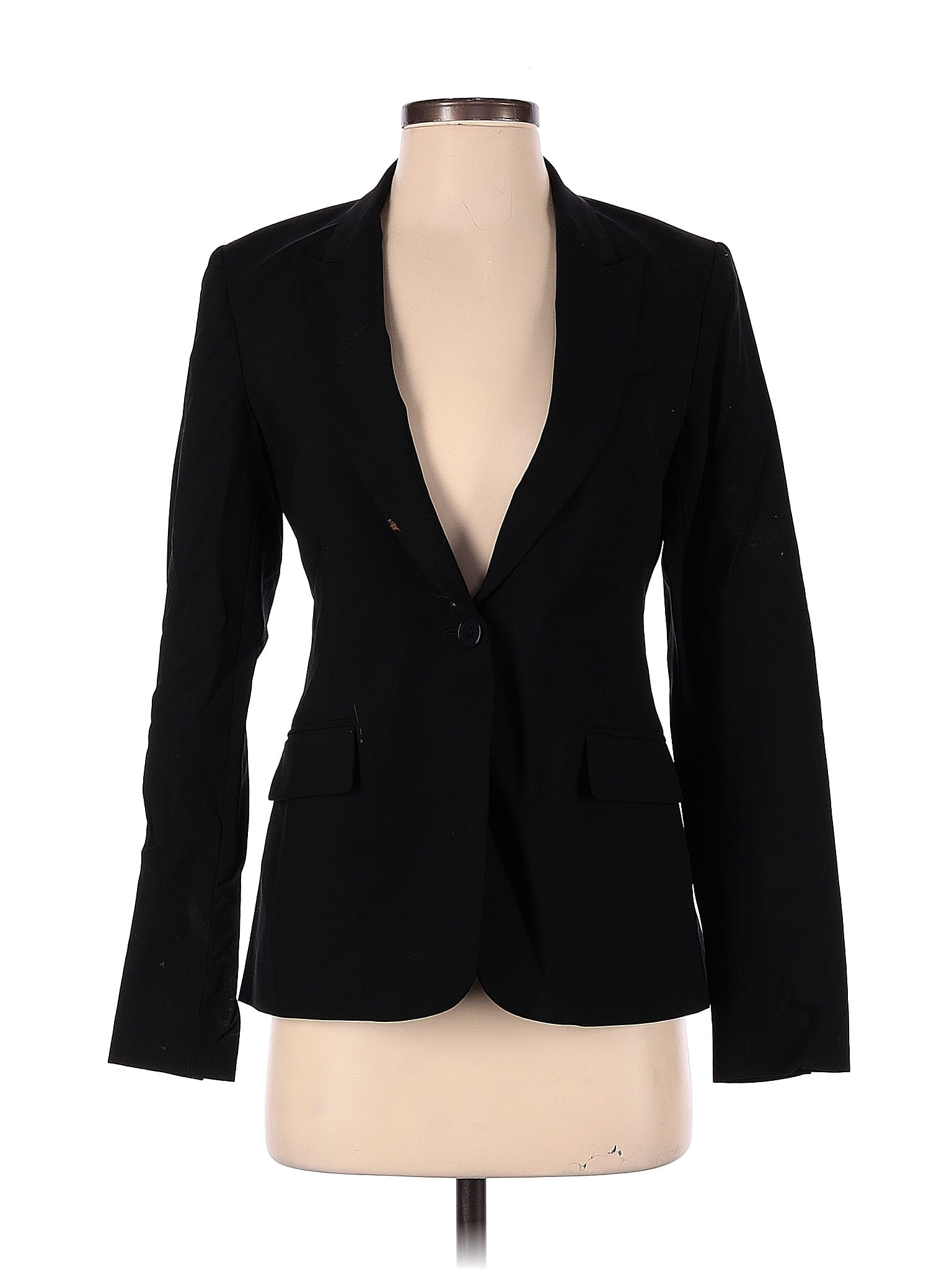 Theory Solid Black Blazer Size 0 81 Off Thredup