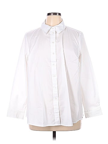 lane bryant white button down shirt