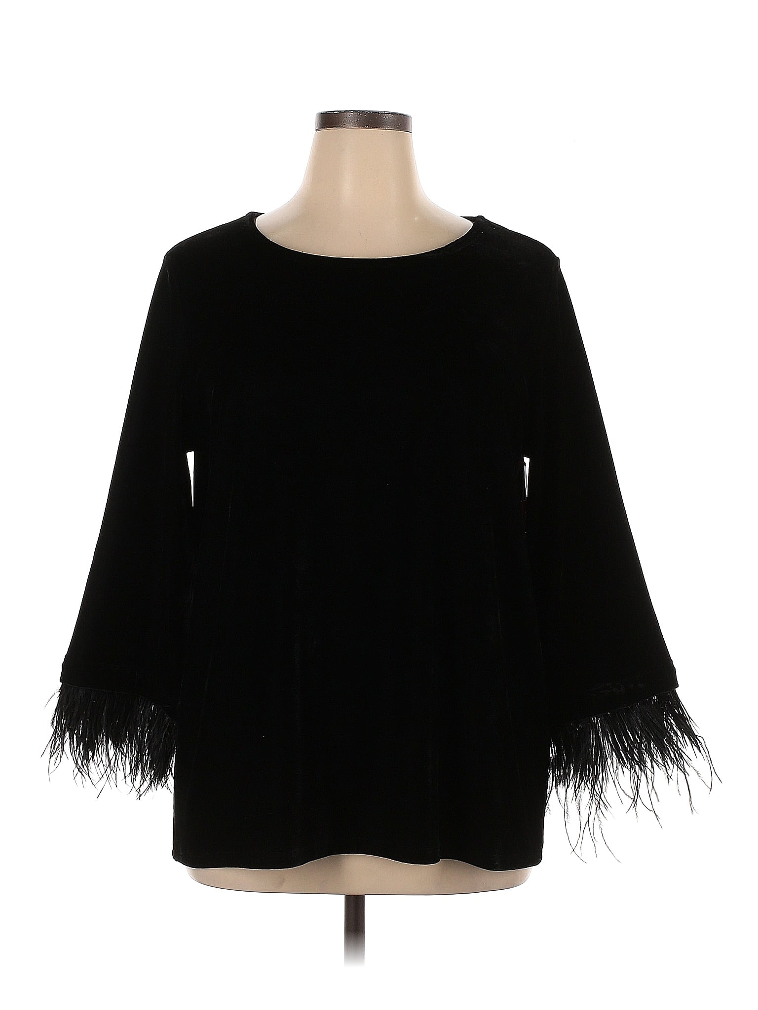 Rafaella Black Long Sleeve Blouse Size Xl 75 Off Thredup