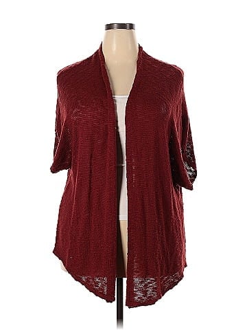 Burgundy on sale short cardigan