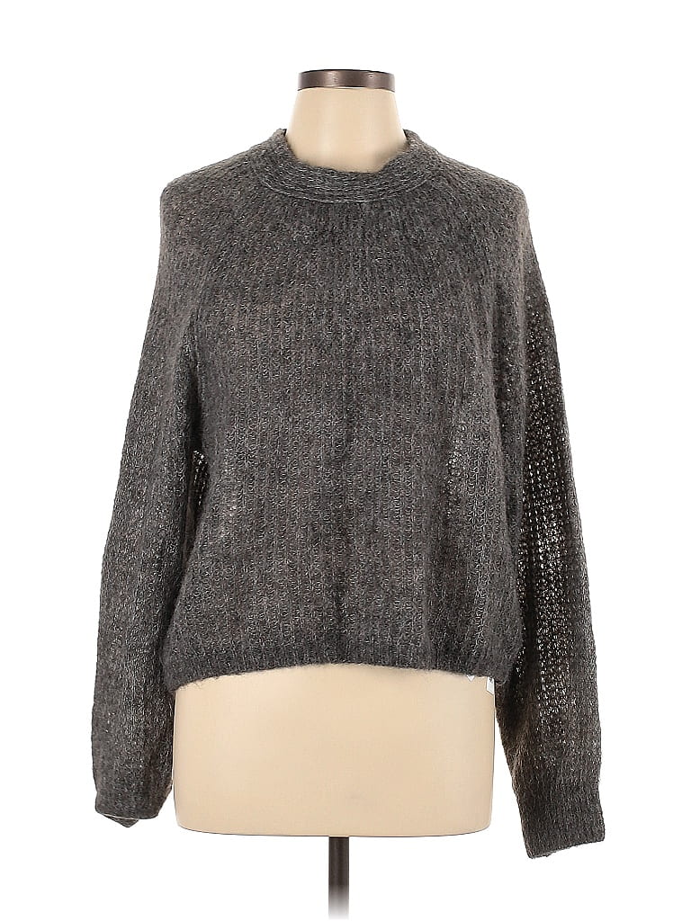 Zara Color Block Gray Pullover Sweater Size L 49 off thredUP