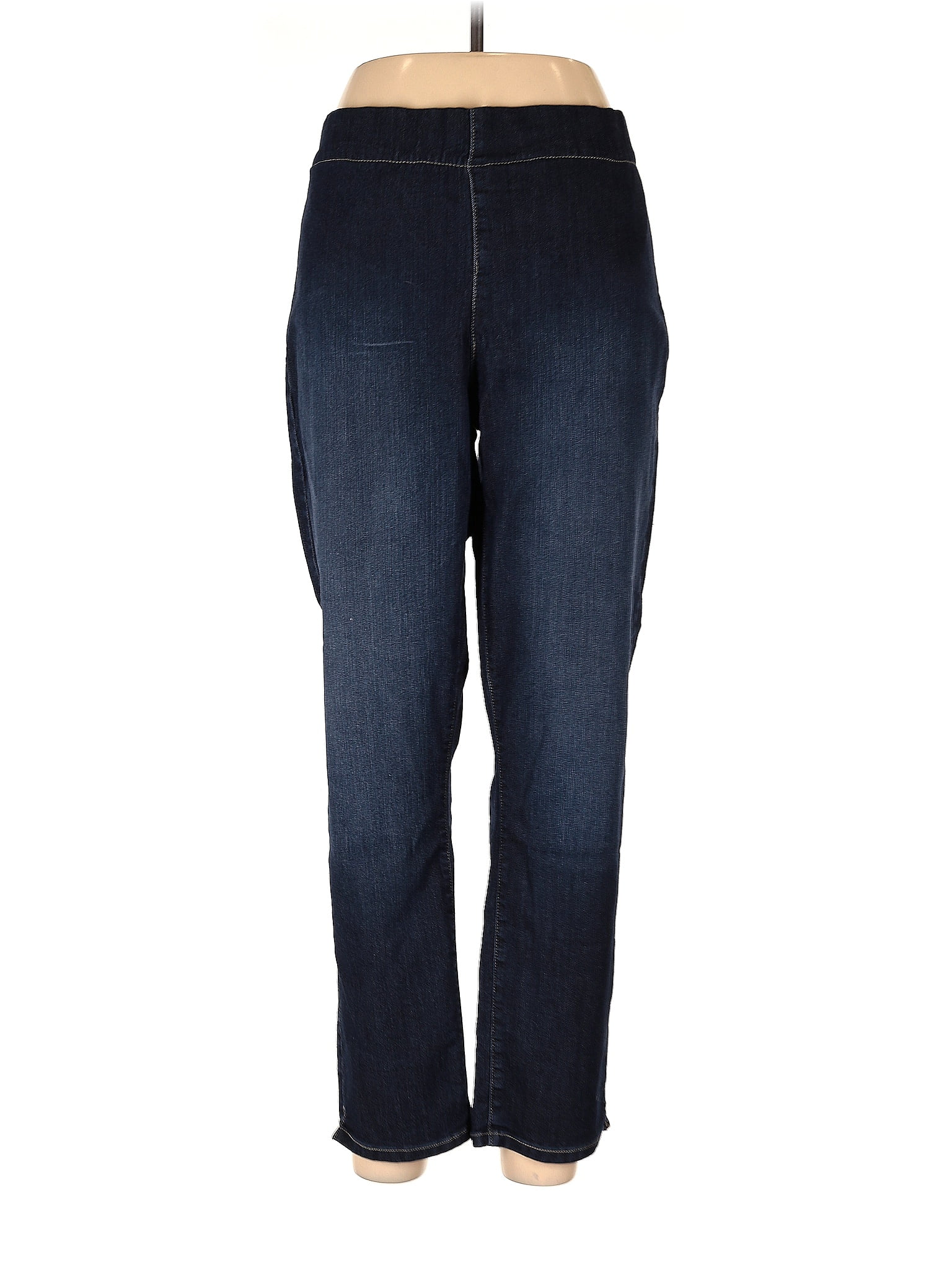 So Slimming by Chico's Solid Blue Jeans Size Lg (2) - 73% off