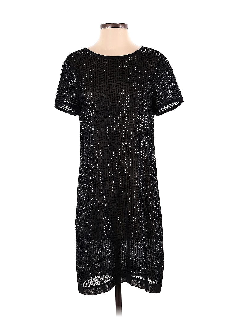 Donna Karan New York Grid Black Casual Dress Size 4 - photo 1