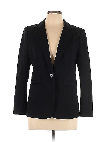Ann Taylor LOFT Solid Black Blazer Size 12 (Petite) - 70% off