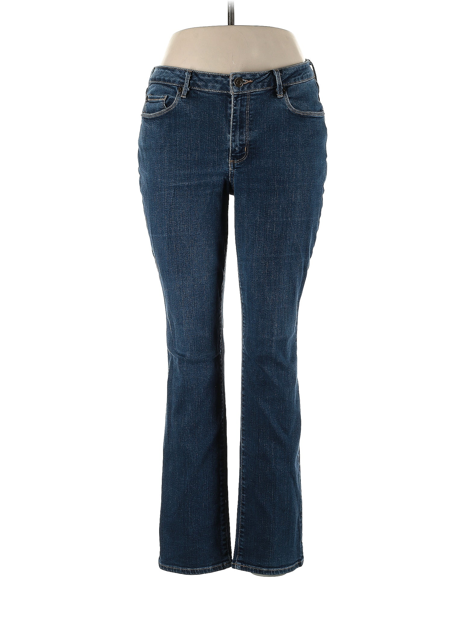 Eddie Bauer Solid Blue Jeans Size 12 - 62% off | thredUP