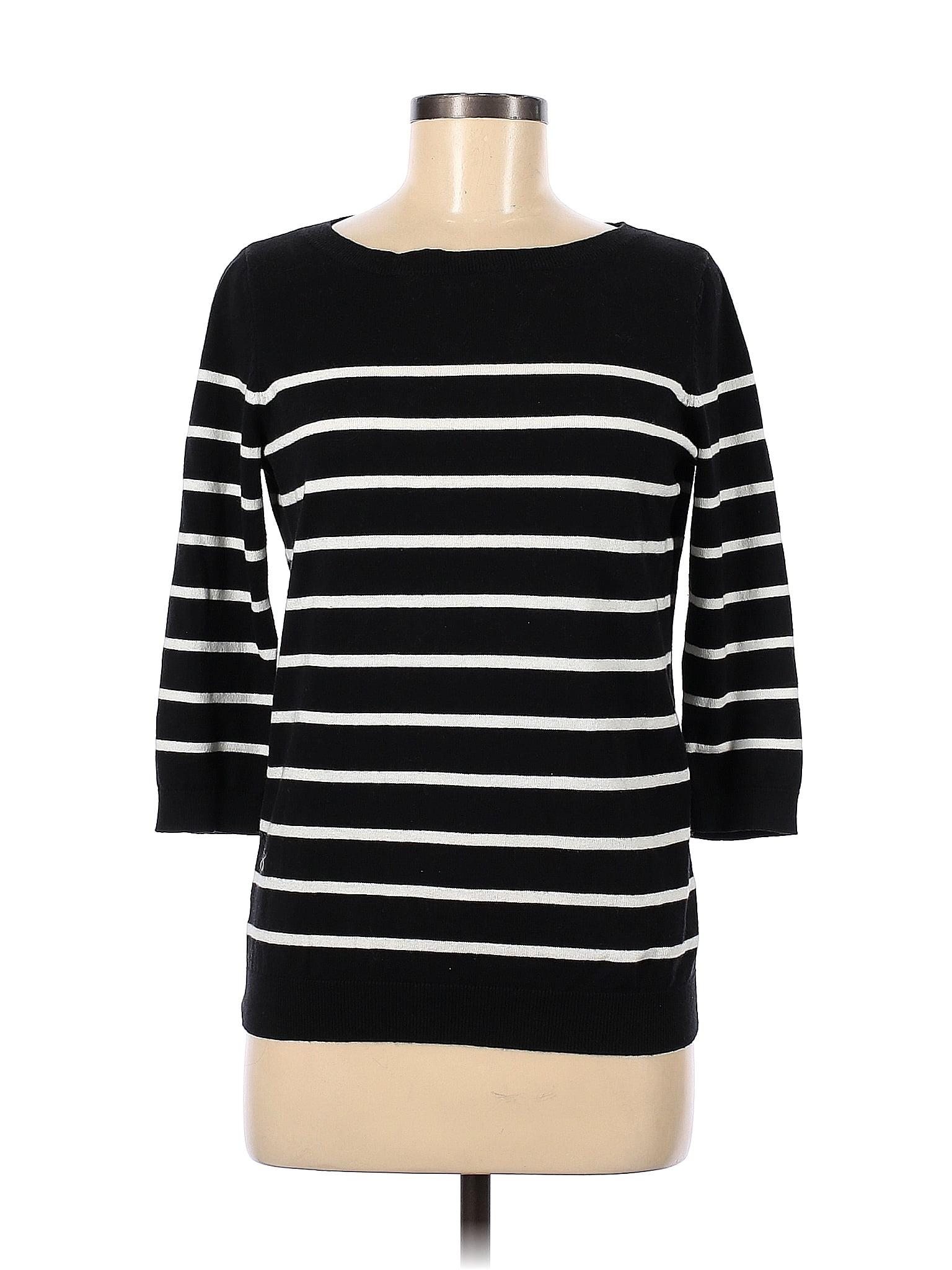 Ann Taylor Loft Outlet 100 Cotton Color Block Stripes Black Long