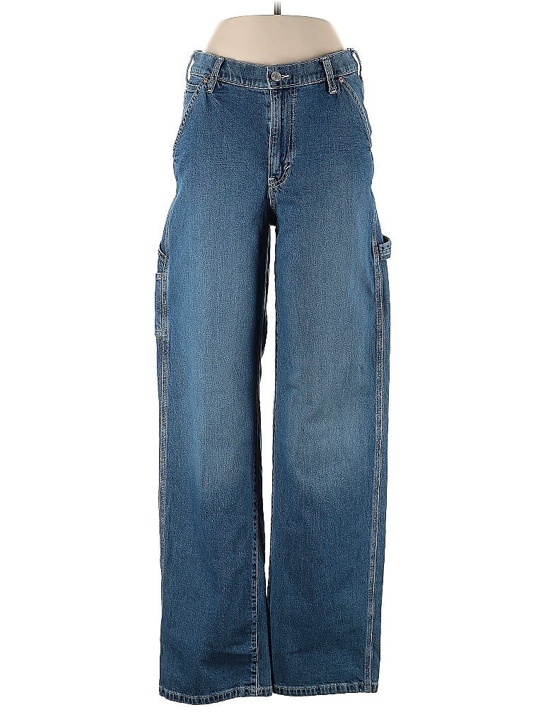 Gap Solid Blue Jeans Size 8 (Tall) - 68% off | thredUP